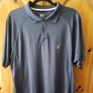 Champion Disney Logo Double Dry Polo Gray Men's Size Large EUC